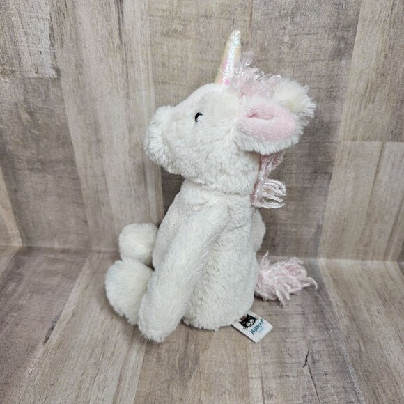 Jellycat Bashful Unicorn Plush Pink White Well Loved - Picture 4 of 9